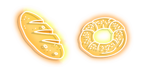 Neon Bread and Bagelcustom cursor pack
