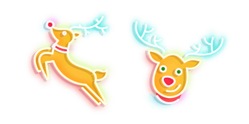 Neon Christmas Deercustom cursor pack