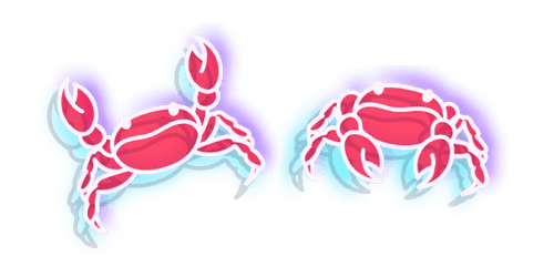 Neon Crabcustom cursor pack