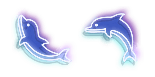 Neon Dolphincustom cursor pack