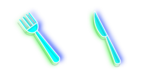 Neon Fork and Knifecustom cursor pack