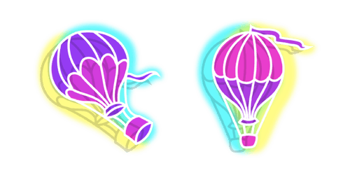 Neon Hot Air Ballooncustom cursor pack