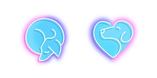 Neon Love Dogscustom cursor pack