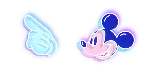 Neon Mickey Mousecustom cursor pack