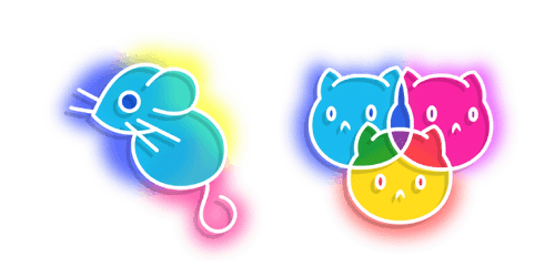 Neon Mouse and Catscustom cursor pack