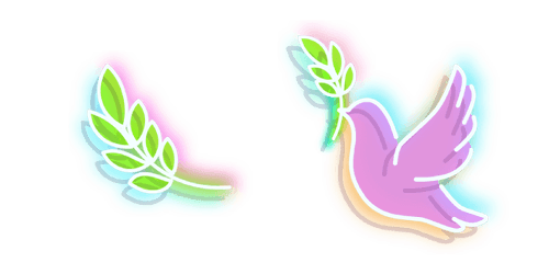 Neon Pigeon and Leafcustom cursor pack