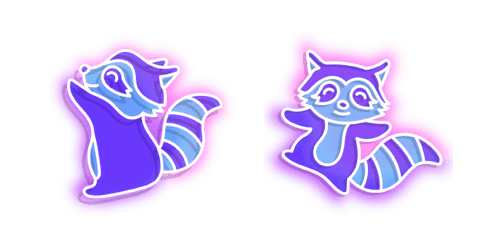 Neon Raccooncustom cursor pack