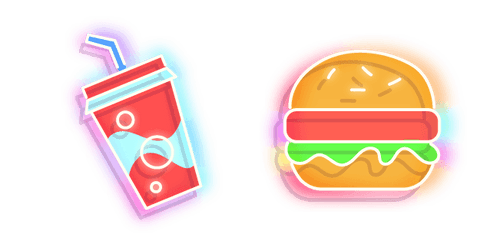 Neon Soda and Burgercustom cursor pack
