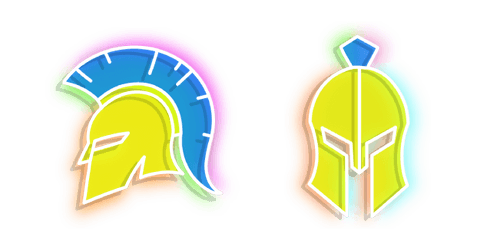 Neon Spartan Helmetcustom cursor pack