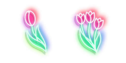 Neon Tulipcustom cursor pack