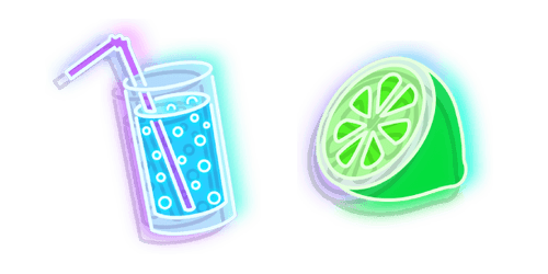 Neon Water and Limecustom cursor pack