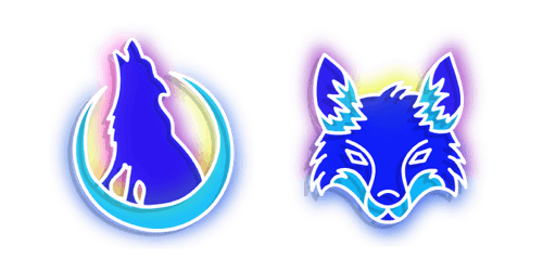 Neon Wolfcustom cursor pack