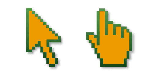 Orange Fruit Pixelcustom cursor pack