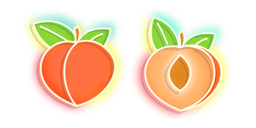 Orange Peach Neoncustom cursor pack