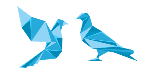 Origami Blue Pigeoncustom cursor pack