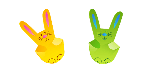 Origami Easter Bunnycustom cursor pack
