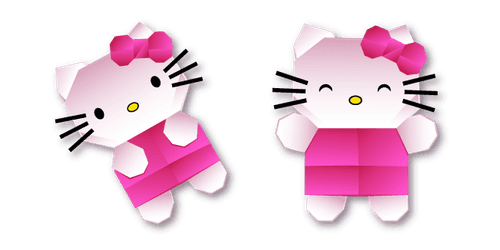 Origami Hello Kittycustom cursor pack