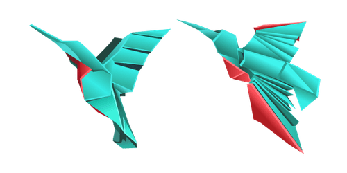 Origami Hummingbirdcustom cursor pack