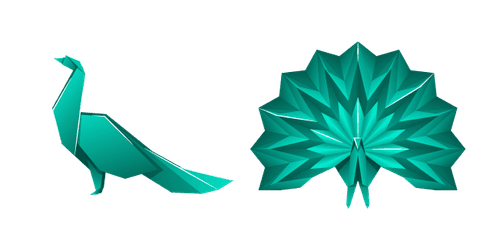 Origami Peacockcustom cursor pack