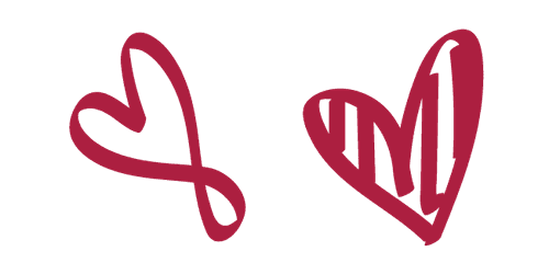 Painted Red Heartcustom cursor pack