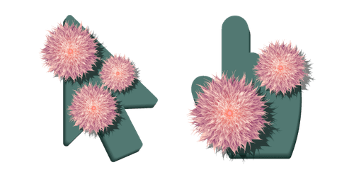 Pink Aster Flowerscustom cursor pack