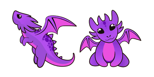 Purple Baby Dragoncustom cursor pack