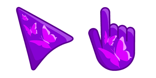 Purple Butterfliescustom cursor pack