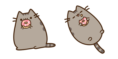 Pusheen Eating Donutcustom cursor pack