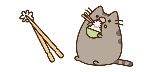 Pusheen Eating Ricecustom cursor pack