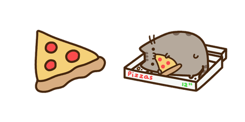 Pusheen and Pizzacustom cursor pack