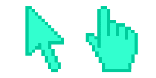 Sea Foam Green Pixelcustom cursor pack