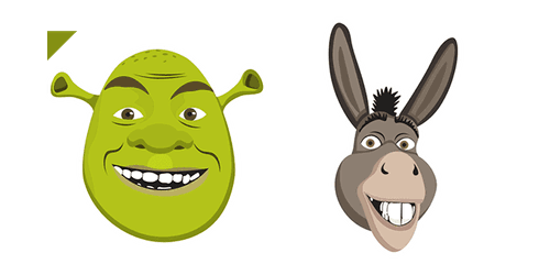 Shrek and Donkeycustom cursor pack