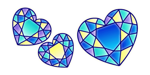 Stained Glass Heartscustom cursor pack