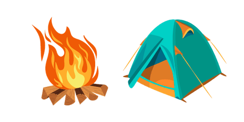 Tent and Campfirecustom cursor pack
