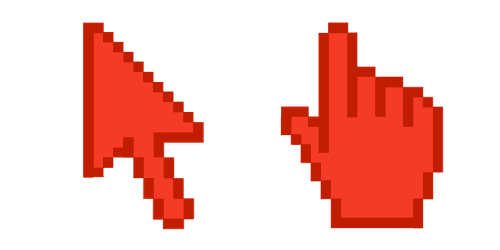 Vermilion Red Pixelcustom cursor pack