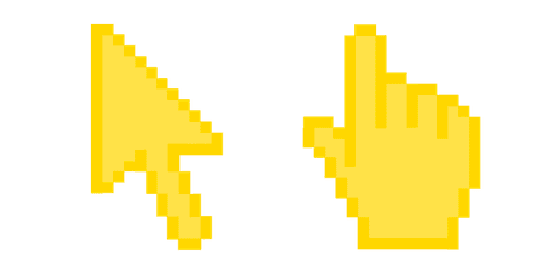 Yellow Mustard Pixelcustom cursor pack