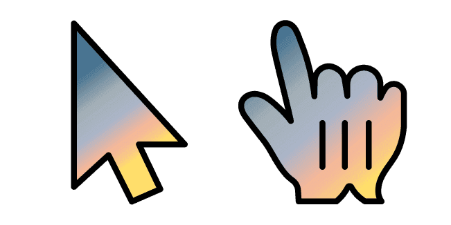 Autumn Sunset Gradientcustom cursor pack