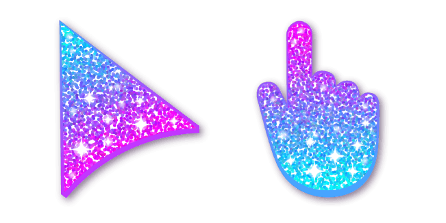 Blue and Pink Glittercustom cursor pack