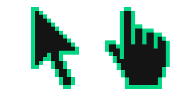 Caribbean Green Pixelcustom cursor pack
