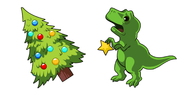 Christmas Tree and T-Rexcustom cursor pack
