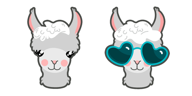 Cute Alpacacustom cursor pack