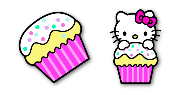 Hello Kitty and Cupcakecustom cursor pack