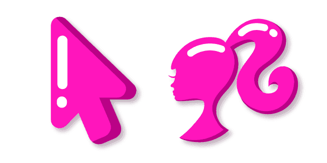 Minimal Pink Barbie Logocustom cursor pack