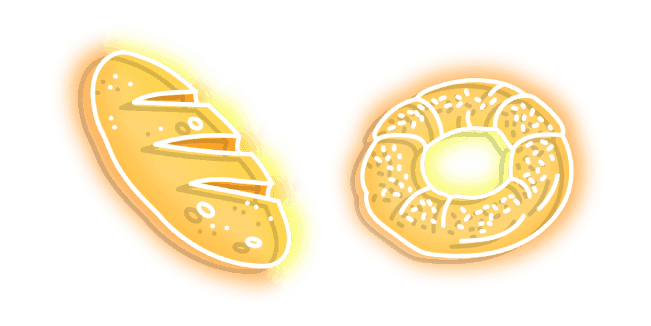 Neon Bread and Bagelcustom cursor pack