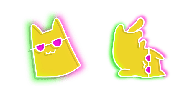 Neon Cat in Sunglassescustom cursor pack