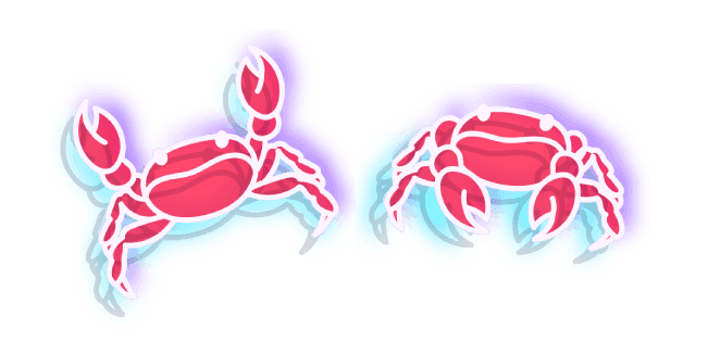 Neon Crabcustom cursor pack