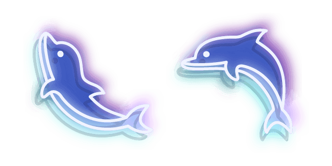 Neon Dolphincustom cursor pack