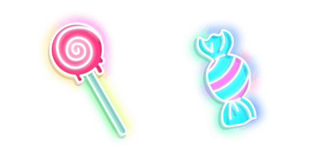 Neon Lollipop and Candycustom cursor pack