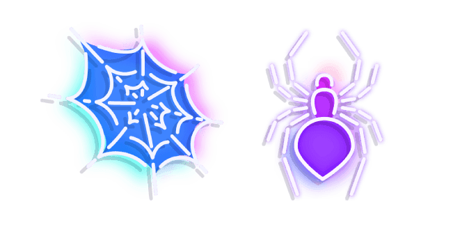 Neon Spider and Webcustom cursor pack