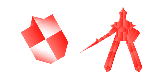 Origami Knight and Shieldcustom cursor pack